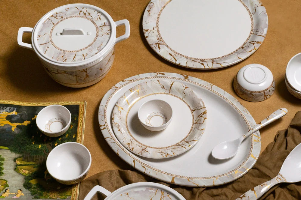 Tibros-Melamine Dinner Set 44 Pcs (Ethnic Series)