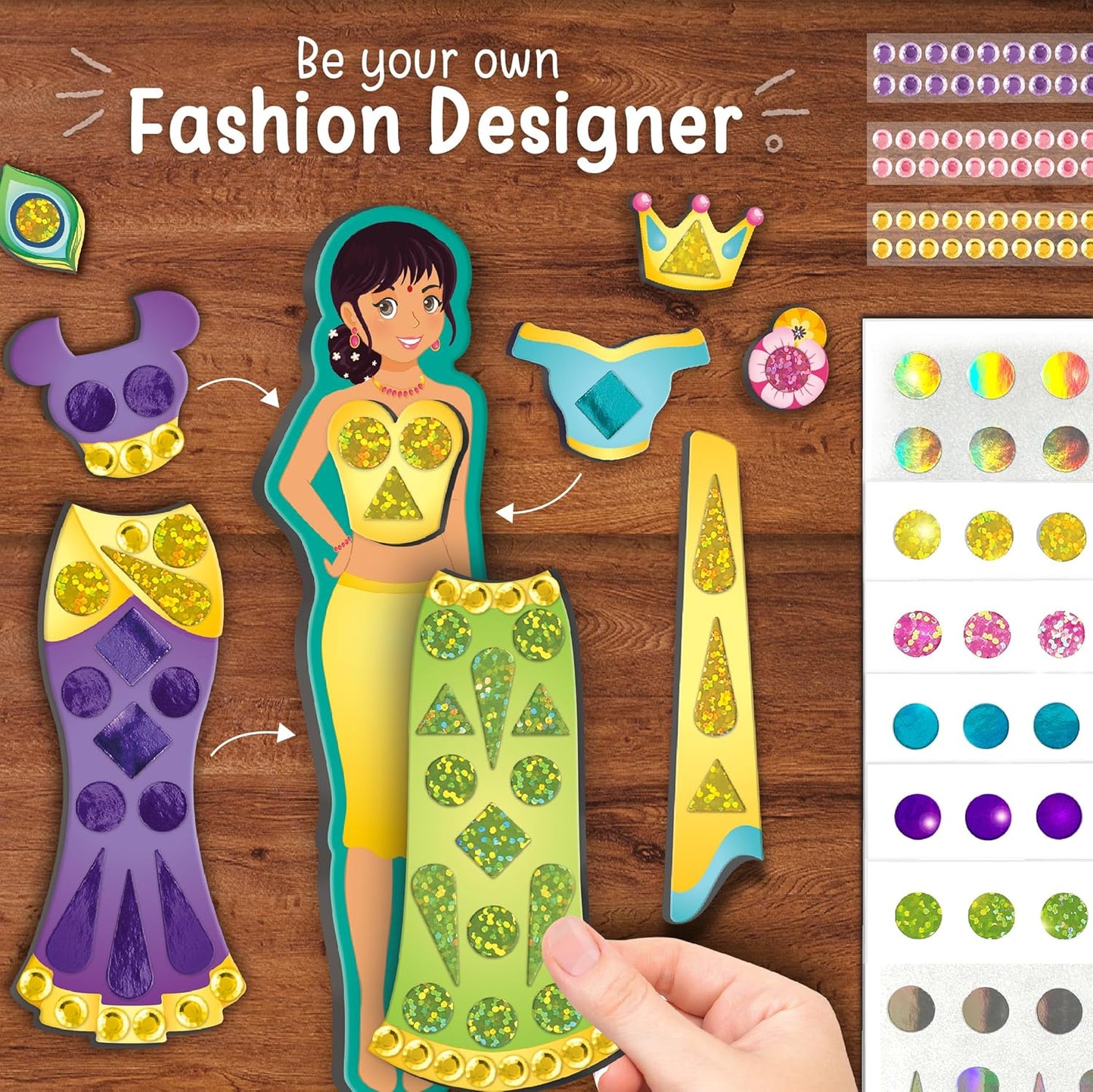 Imagimake DIY Magnetic Dress-Up Indian Princess |Pretend Play Toys for Girls|30 Magnetic Dresses & Accessories|Interchange & Create Unlimited Outfits|Birthday Gift for Girls Ages 3,4,5,6,7,Multicolour