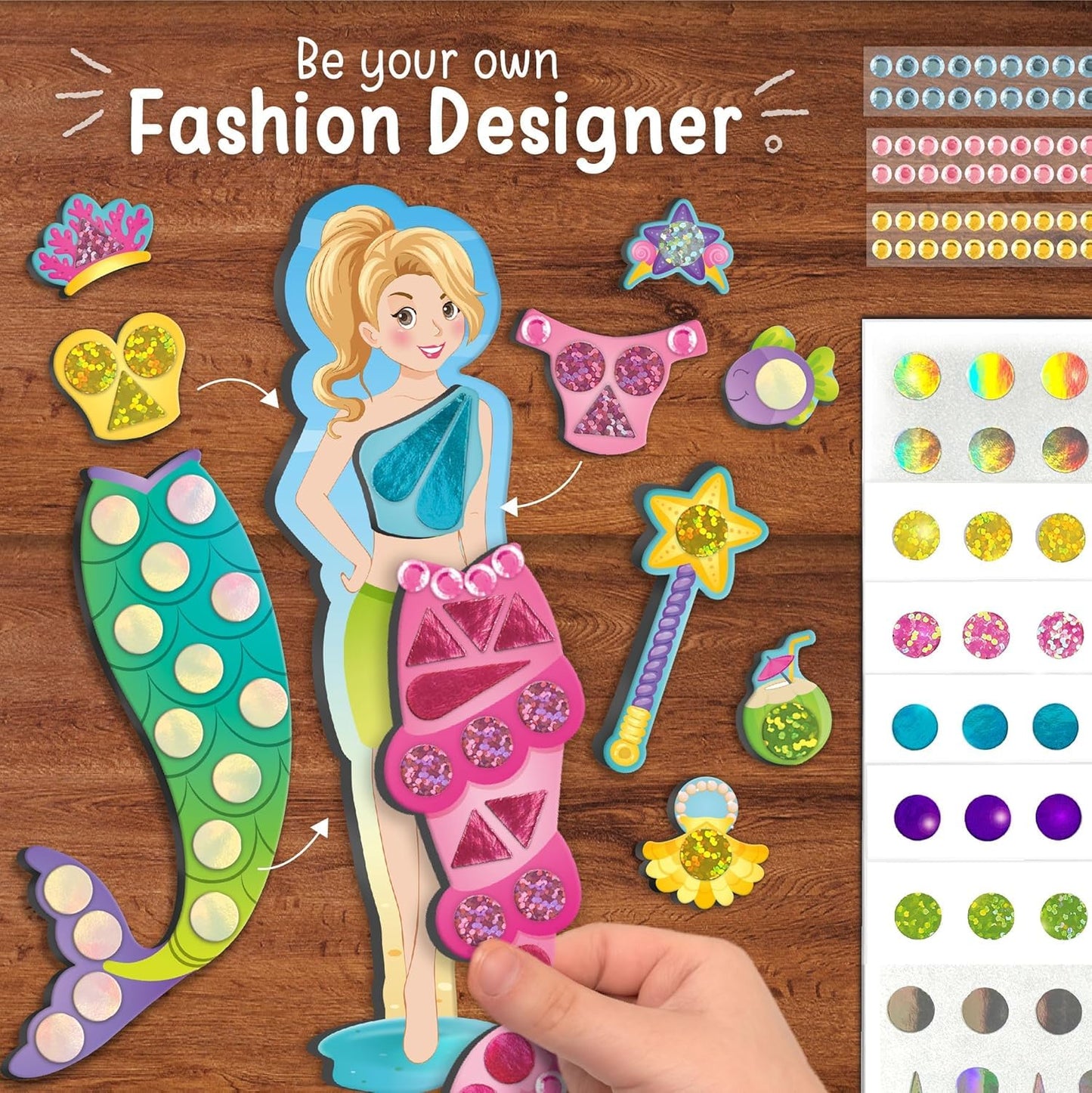 Imagimake DIY Magnetic Dress-Up Mermaid | Pretend Play Toys for Girls | 30 Magnetic Dresses & Accessories | Interchange & Create Unlimited Outfits | Birthday Gift for Girls Ages 3,4,5,6,7,Multicolour