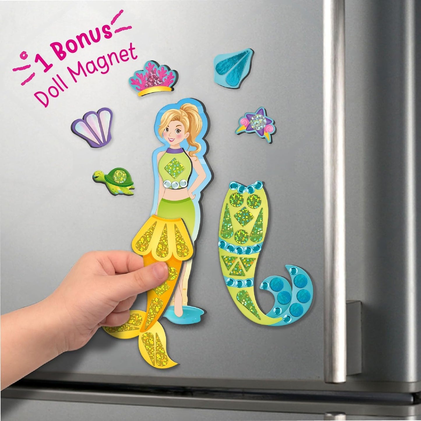 Imagimake DIY Magnetic Dress-Up Mermaid | Pretend Play Toys for Girls | 30 Magnetic Dresses & Accessories | Interchange & Create Unlimited Outfits | Birthday Gift for Girls Ages 3,4,5,6,7,Multicolour