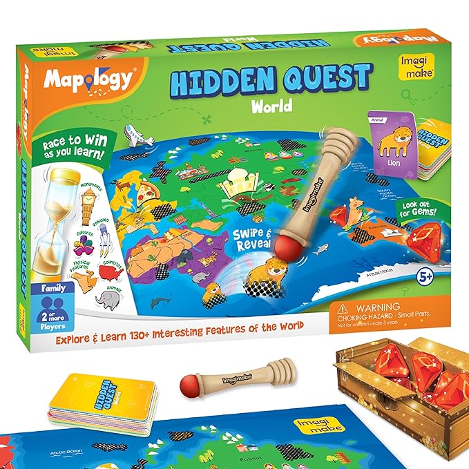 Imagimake Kids Mapology Hidden Quest Board Game