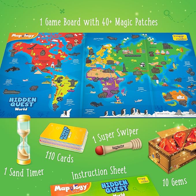 Imagimake Kids Mapology Hidden Quest Board Game