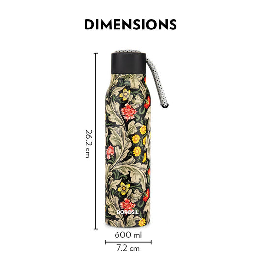 Borosil Aquasoul Double Wall Bottle, Slate