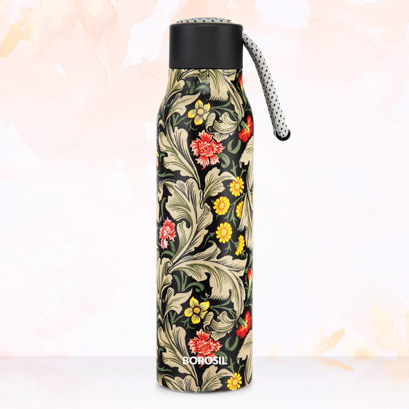 Borosil Aquasoul Double Wall Bottle, Slate