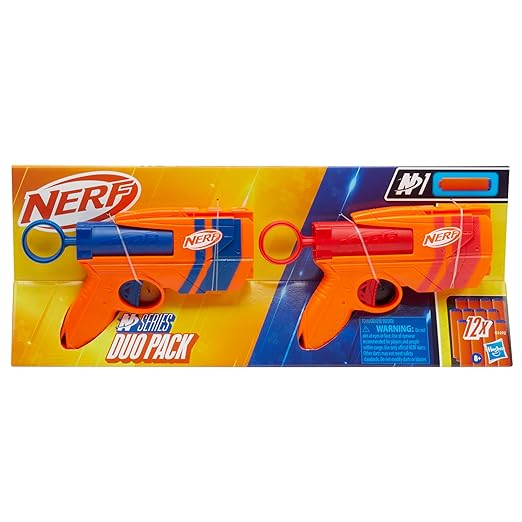 Nerf N Series Duo Pack, Includes 2 Ward Blasters, 12 Nerf N1 Darts Compatible Only with Nerf N Series Blasters, Kids Outdoor Games, Ages 8+
