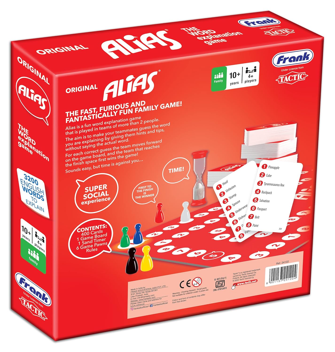 Frank Original Alias Board Games for Kids Above 10 Years | Brain Booster Educational Fun Toys | English Word Explaining Classic Board Games for Boosts Strategic Thinking Skills, Gifts for Girls & Boys