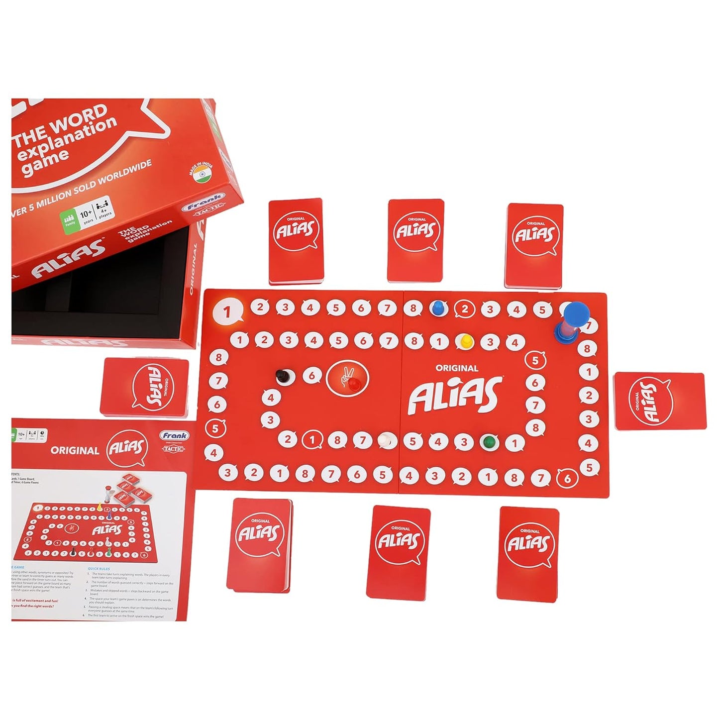 Frank Original Alias Board Games for Kids Above 10 Years | Brain Booster Educational Fun Toys | English Word Explaining Classic Board Games for Boosts Strategic Thinking Skills, Gifts for Girls & Boys