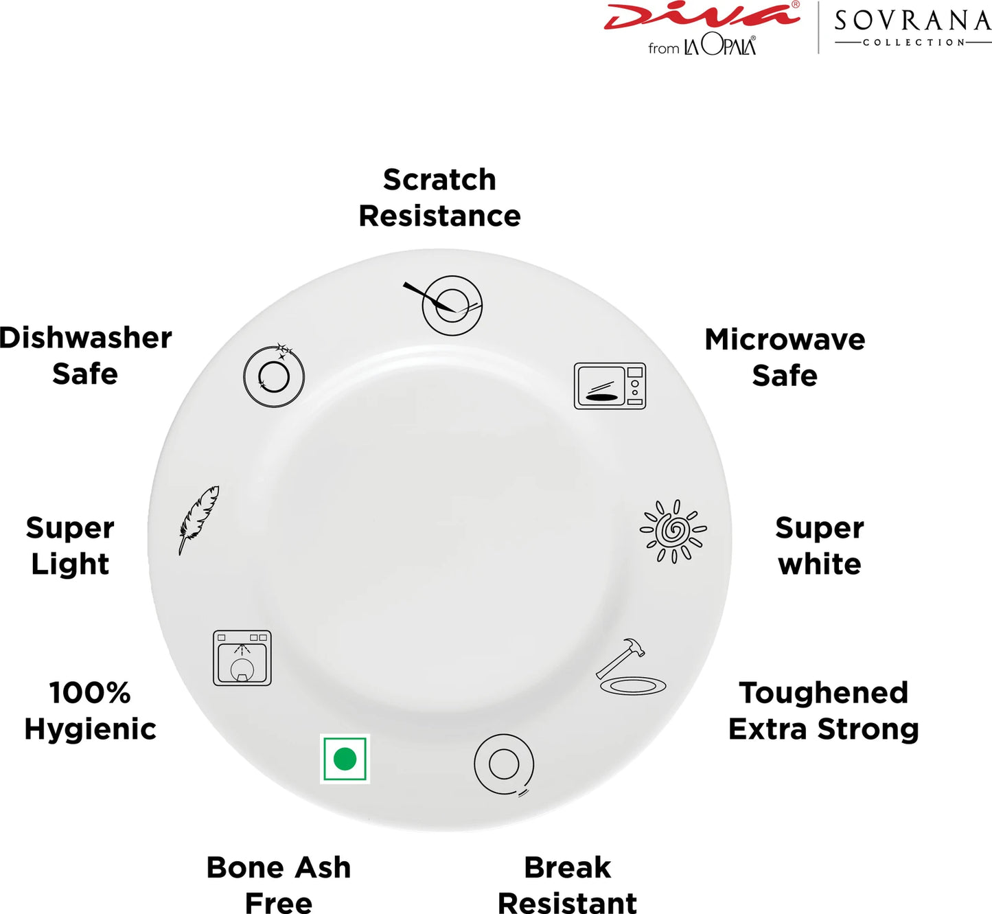 LaOpala Sovrana Moraccan Gold Opalware Dinner Set 33 pcs