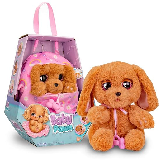 Baby Paws Cocker Spaniel Puppy Toy with Swaddle Bag| Scan QR Code for More Interactive Roleplay