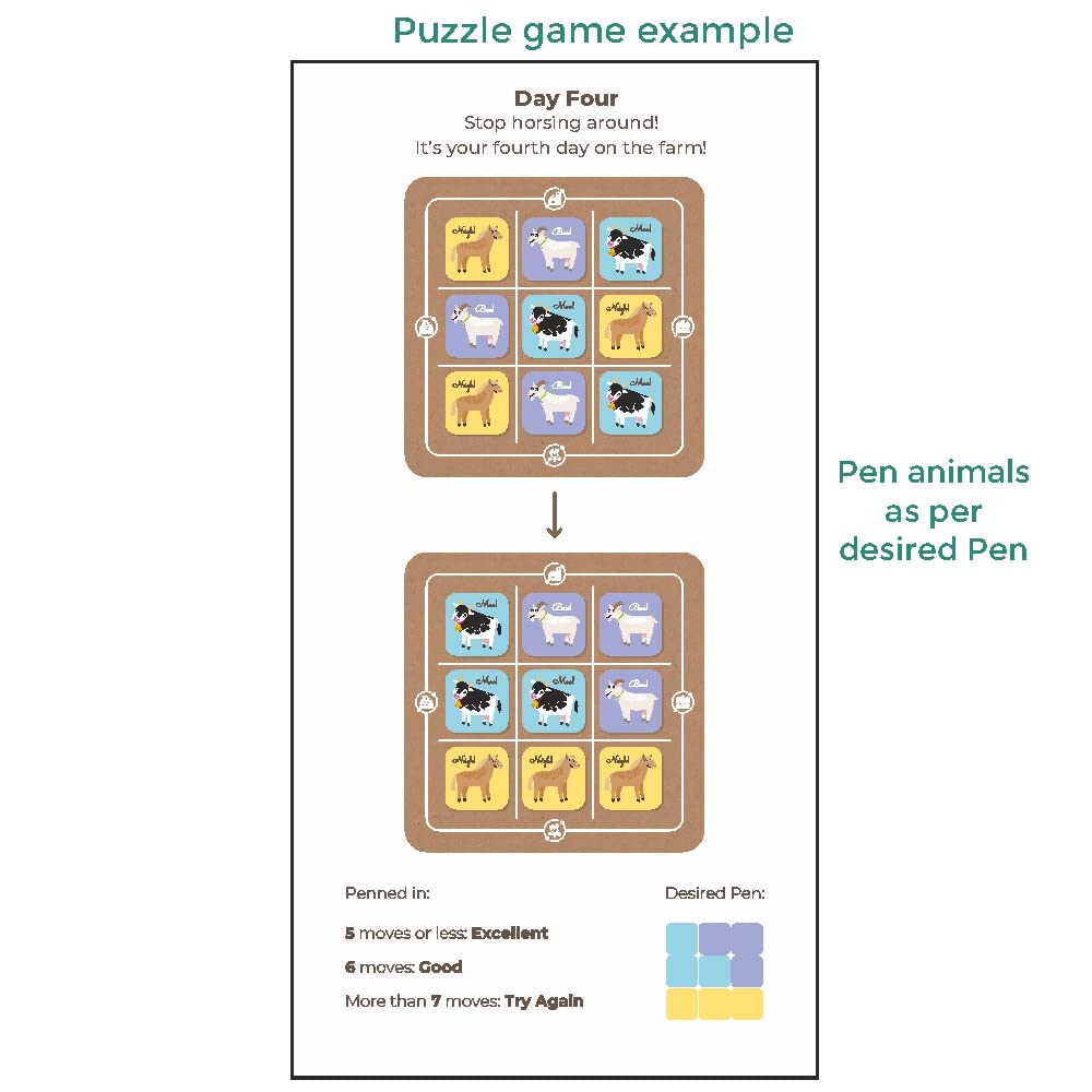 PELIKAS TOYZ Magnalogix Pen Them Up Junior Magnetic Board Games for Kids 4 to 7 Years Old Logical Thinking Mind Game Puzzle Educational Travel Toys and Brain Games Gifts for 5 Year Old Boys and Girls
