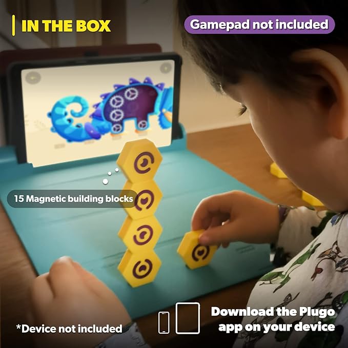Shifu Plugo Link - Without Gamepad - AR Stem Toy | Fun Magnetic Building Blocks | Educational Engineering, Ages 5-10 Year Old Boys & Girls (App Based), Multicolor (Model Number: Shifu019WG)