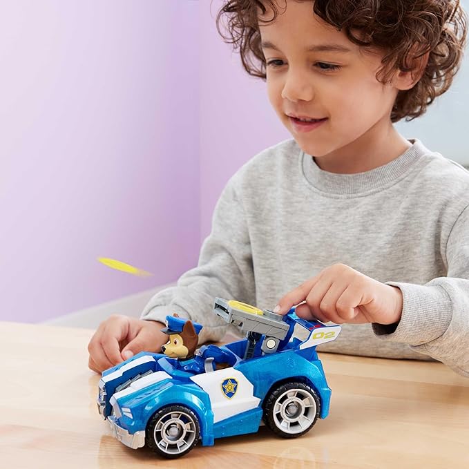 Paw Patrol The Mighty Movie, Chase Car with Skye Airplane Toy with Mighty Pups Action Figure, Lights and Sounds, Kids Toys for Boys & Girls 3+|Made in India