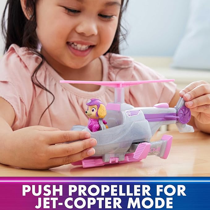 Paw Patrol The Mighty Movie, Chase Car with Skye Airplane Toy with Mighty Pups Action Figure, Lights and Sounds, Kids Toys for Boys & Girls 3+|Made in India