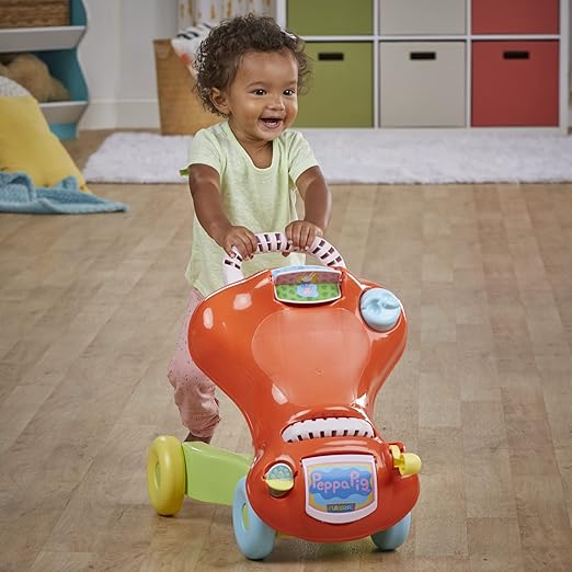 PLAYSKOOL Step Start Walk 'N Ride Peppa Pig Active 2-in-1 Ride-On and Walker Toy for Toddlers and Babies 9 Months and Up,Multicolor