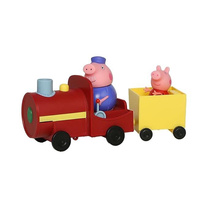 Peppa Pig Grandpa's Train and Carriage Playset, Includes 2 Figures, Preschool Toy for Girls & Boys 3 Years and Up, Birthday Gift Toys for Kids