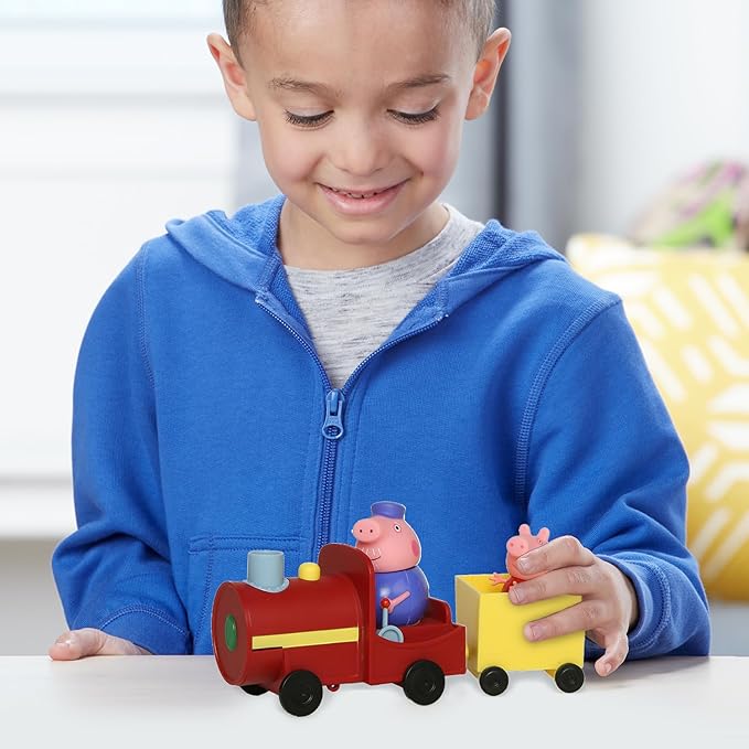 Peppa Pig Grandpa's Train and Carriage Playset, Includes 2 Figures, Preschool Toy for Girls & Boys 3 Years and Up, Birthday Gift Toys for Kids