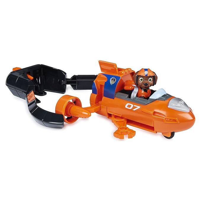 Paw Patrol, Zuma’s Deluxe Movie Transforming Toy Car with Collectible Action Figure, Kids Toys for Ages 3 and up, Multicolor, (6061910)