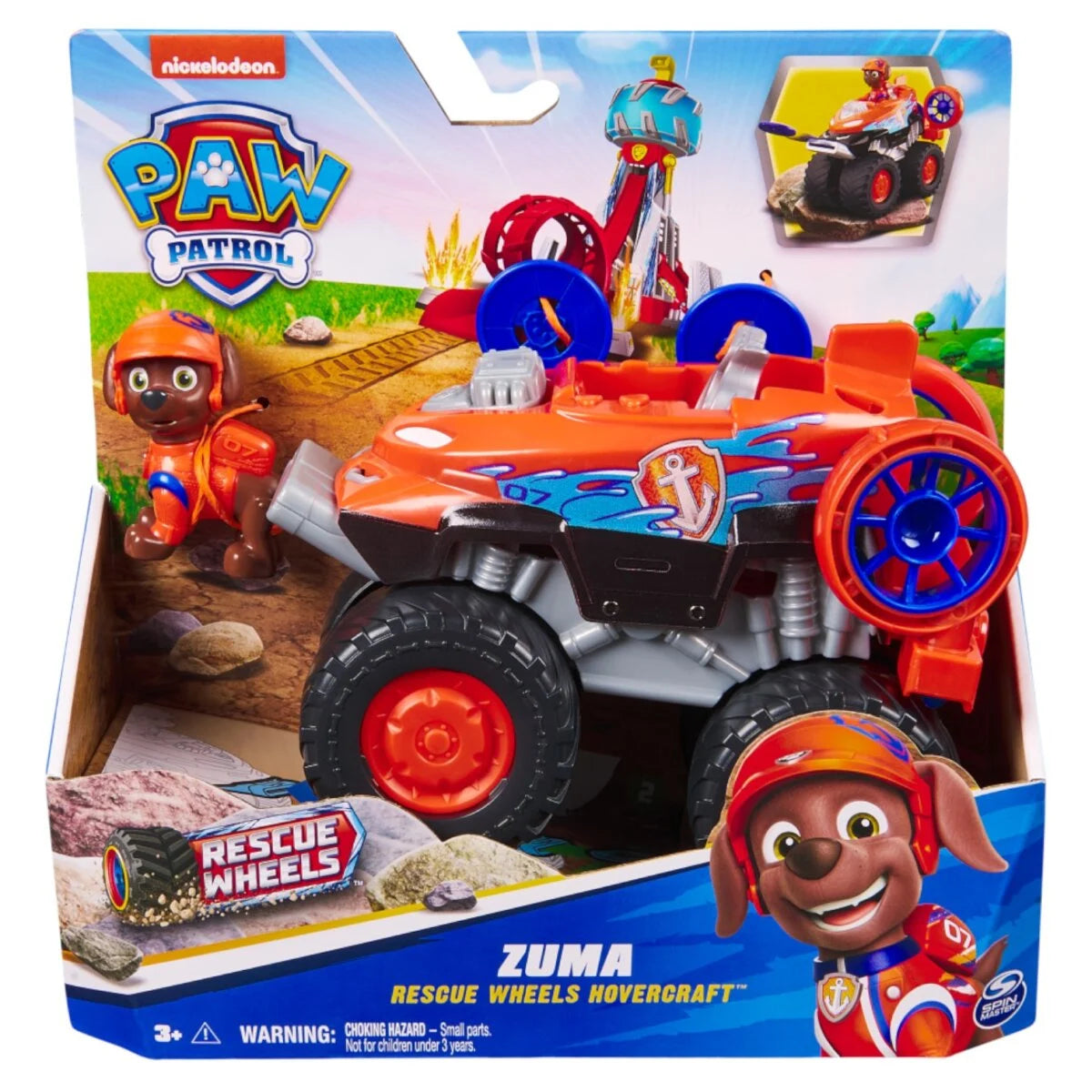 Winmagic Paw Patrol Rescue Wheels Zuma’s Hovercraft Amazing Toy Truck with Projectile Launcher, Collectible Action Figure for Kids 3+ Years