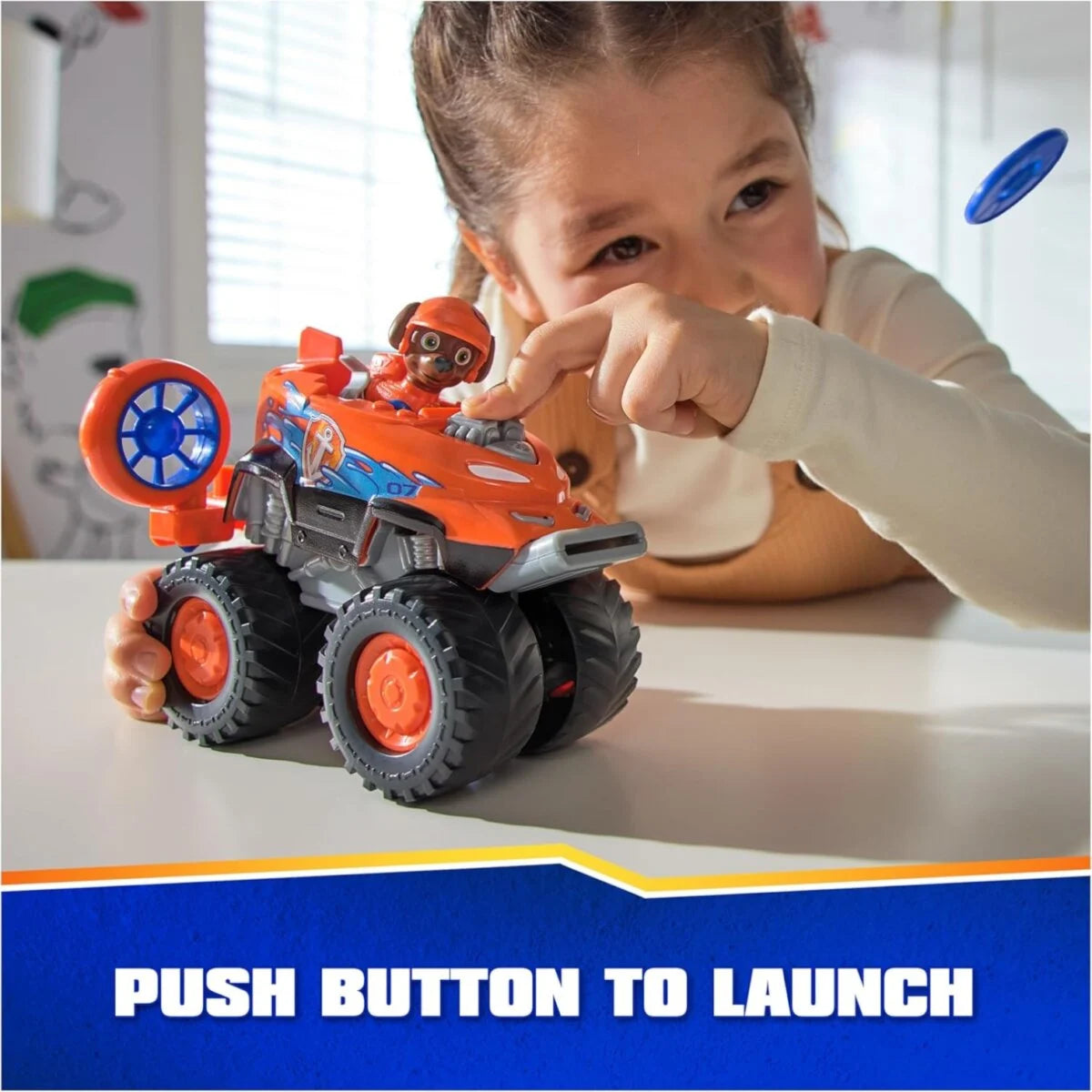 Winmagic Paw Patrol Rescue Wheels Zuma’s Hovercraft Amazing Toy Truck with Projectile Launcher, Collectible Action Figure for Kids 3+ Years
