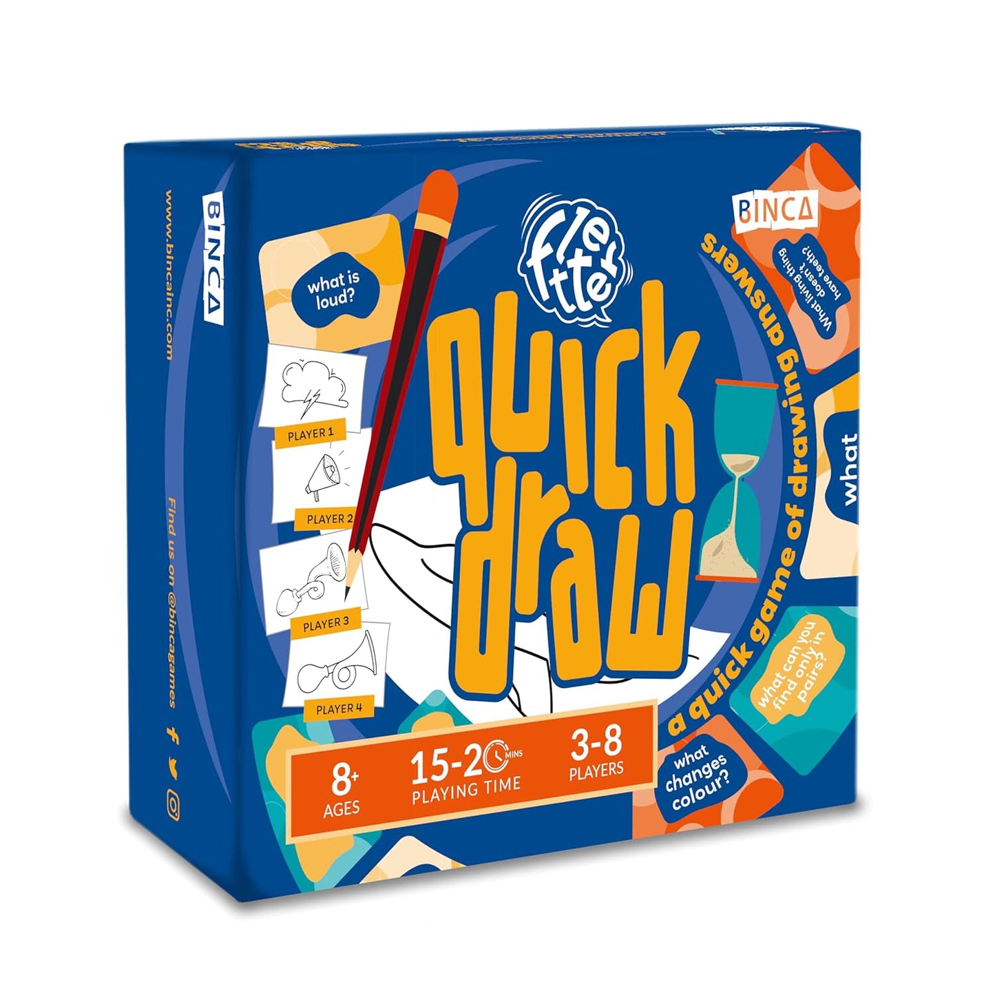 Quick Draw - Hilarious Drawing Party Game for Kids & Adults, Perfect for Family Game Night, Gift for Boys & Girls Ages 8, 9, 10, 11, 12 Years & Up, Fast-paced & Funny Drawing Game (3–8 Players)