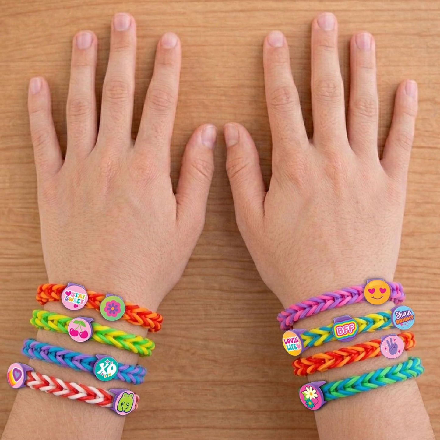 Imagimake Rainbow Loom Beadmoji Bracelet Making Kit | 1200+ Colourful Bands & Beadmoji Beads with Auto Loom Tool | DIY Art & Craft Kit | Creative Gift for Kids 7+