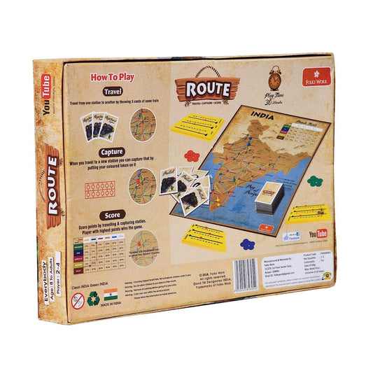 Folks Work Travel Board Games for Kids –  Train Travels Route Board Games for Toddler, Players 2 to 4, Suitable For Age 8 Year and Above