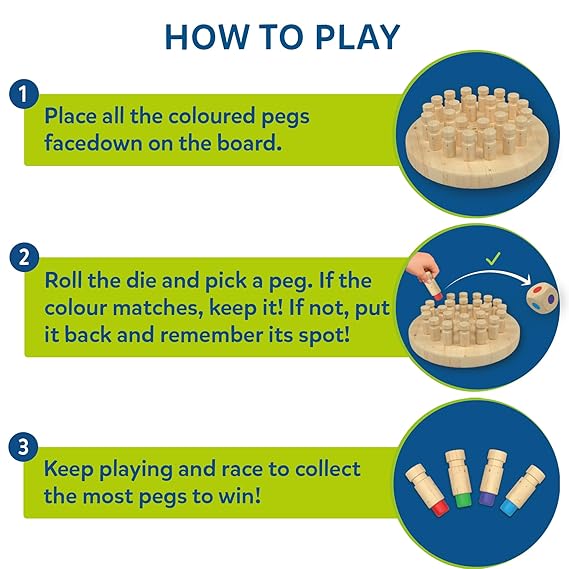 Skillmatics Colour Crush - Thrilling Memory Challenge, Fast-Paced Board & Travel Game, Perfect for Family Game Night, Brain Teasers, Wooden Toys, Great Gift for Kids, Teens & Adults, Ages 4 & Up