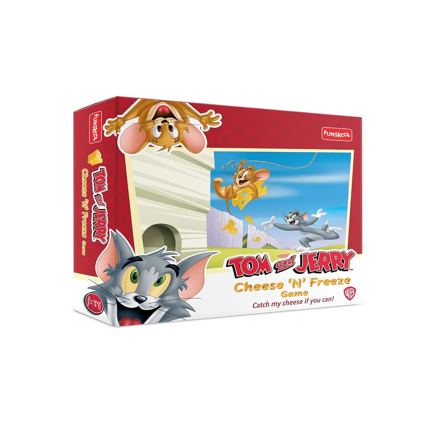Funskool Games Tom and Jerry Cheese N Freeze Game, Chase Game,for Kids & Family, Multicolor,Pack of 1, Ages 6 Years and Above