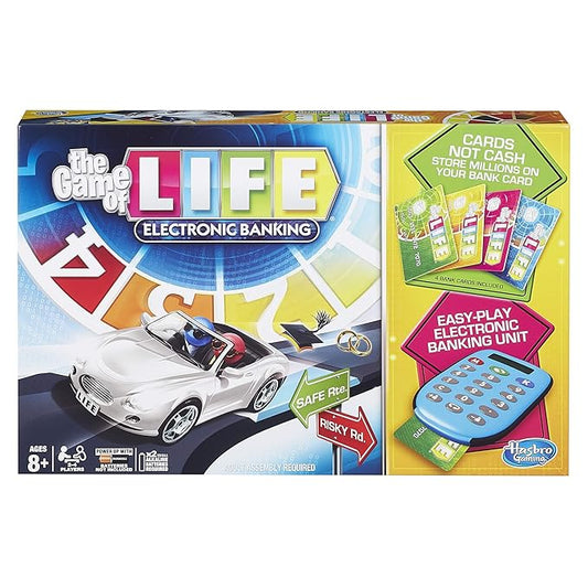 The Game of Life Electronic Banking Board Game, Electronic Banking Unit and Bank Cards, Board Games for Kids Ages 8 and Up, Family Games, Family Gifts