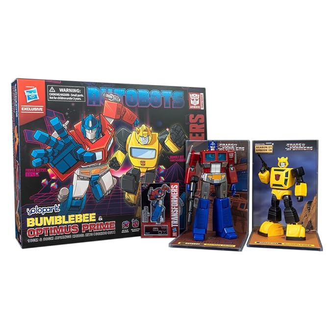 TRANSFORMERS AMK Series W2 Generation One Optimus Prime and Bumblebee Combo Pack Action Figure, Age 15+