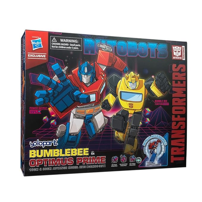 TRANSFORMERS AMK Series W2 Generation One Optimus Prime and Bumblebee Combo Pack Action Figure, Age 15+