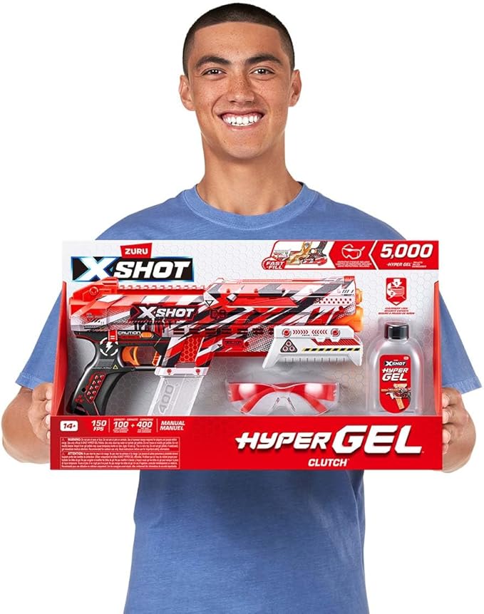 ZURU X-Shot Hyper Gel Clutch Blaster(5,000) for Age 14+